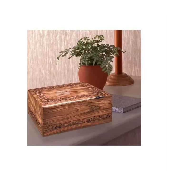 Exquisite Rectangle Premium Rosewood Handcrafted Floral Carved Wooden Keepsake Box Elegant Storage f