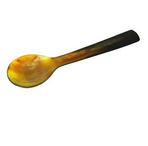 热卖手工天然牛角骨手柄勺子手工水牛角抛光沙拉服务器厨具餐具 - Product Image 3