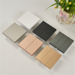 Wireless Smart wi-fi luce a muro interruttore a pulsante 3 bande doppio pannello di plastica Grey Gold Face con telecomando di controllo vocale - Product Image 5