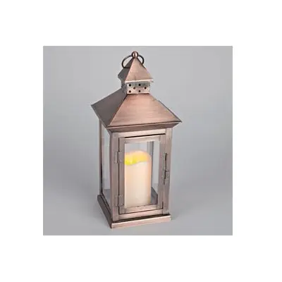 Unique Simple Attractive Finishing Metal & Glass Candle Holder Lantern For Table Top Centerpiece Handmade Candle Holder