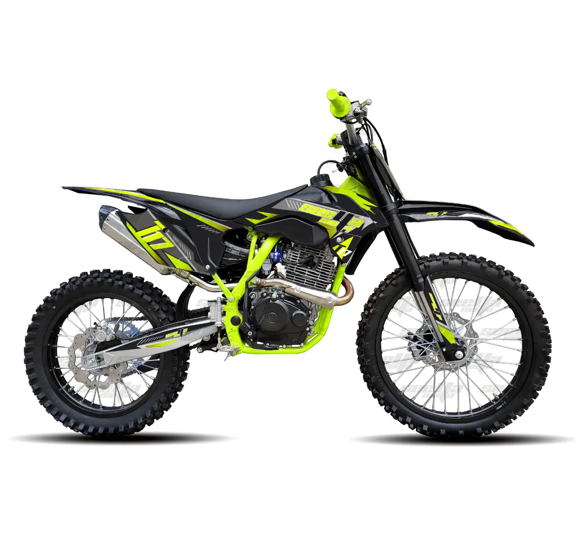 دراجة نارية جديدة خضراء من SEEYA موديل MOTO CROSS 250cc دراجة 4 أشواط من ZONGSHENs SOHC للبالغين عالية الجودة T17-CB249F معتمدة بشهادة CE