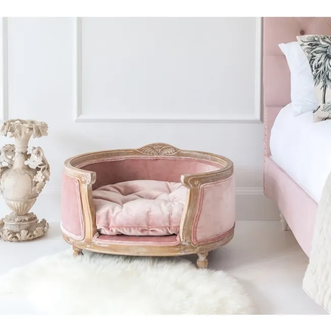 家庭用家具用ピンクのペット用ベッド