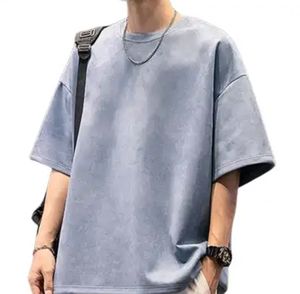 街装男式t恤超大酸洗定制t恤新款时尚加大码下垂肩男式水洗t恤