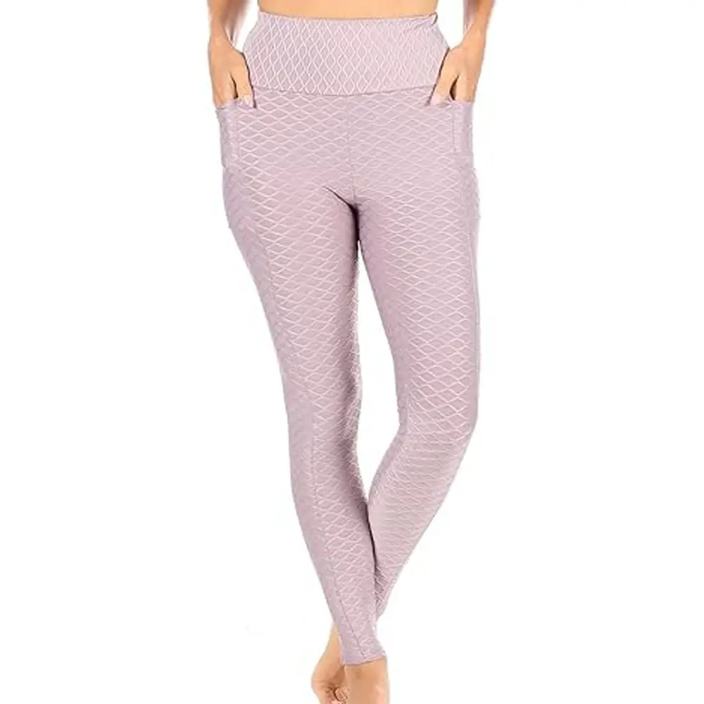 All'ingrosso in tinta unita a vita alta con Leggings da donna a compressione a gamba larga collant Sexy per migliorare i Leggings da palestra pantaloni per il Fitness