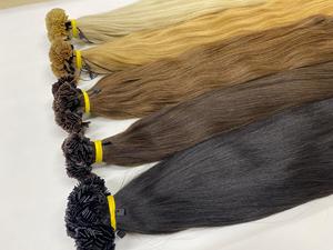 Güzel Keratin saç ekleme doğal insan saçı uçlu