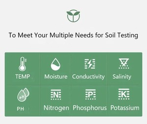 Toprak <span class=keywords><strong>Test</strong></span> cihazı 7 nem sıcaklığı İletkenliği azot fosfor ve pH testi ile 1 toprak PH ölçer kiti