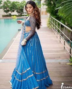 ผ้าไหมเนยสำหรับผู้หญิง lahenga choli ชุดสำหรับงานแต่งงาน - Product Image 3