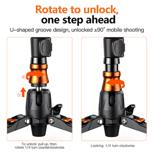 Coman dk327aq6 chuyên nghiệp nhỏ gọn và di động nhôm Video Monopod với chất lỏng đầu - Product Image 6