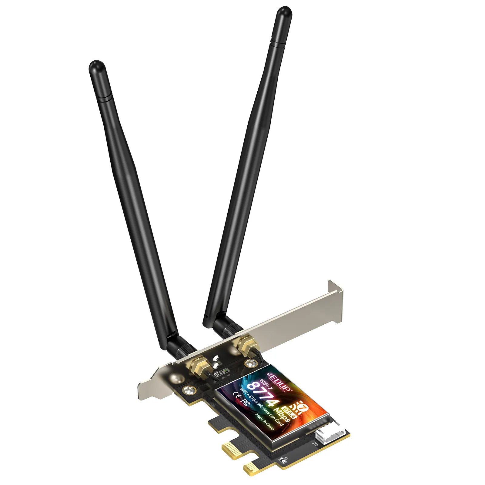 EDUP EP-BE9715 PCIe WiFi 어댑터 8774Mbps WiFi 7 고속 연결을 위한 블루투스 5.4 네트워크 카드