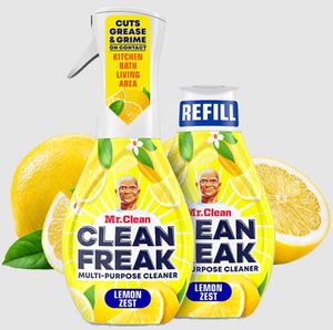 Mr. Clean temiz çılgın çok yüzeyli sprey başlangıç kiti, limon Zest
