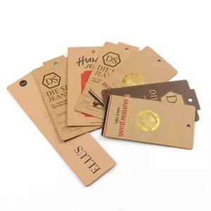 OEM 2025 <strong>Customized</strong> Printed Both Side Animal Brand Logo Vintage Kraft Jeans Paper Hang <strong>Tags</strong> With Hemp <strong>String</strong> - Product Image 1