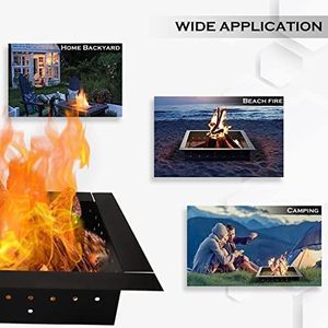 安全でクリーンな燃焼体験のための安定したベースとヒートシールド付き大容量屋外ファイヤーリング - Product Image 5