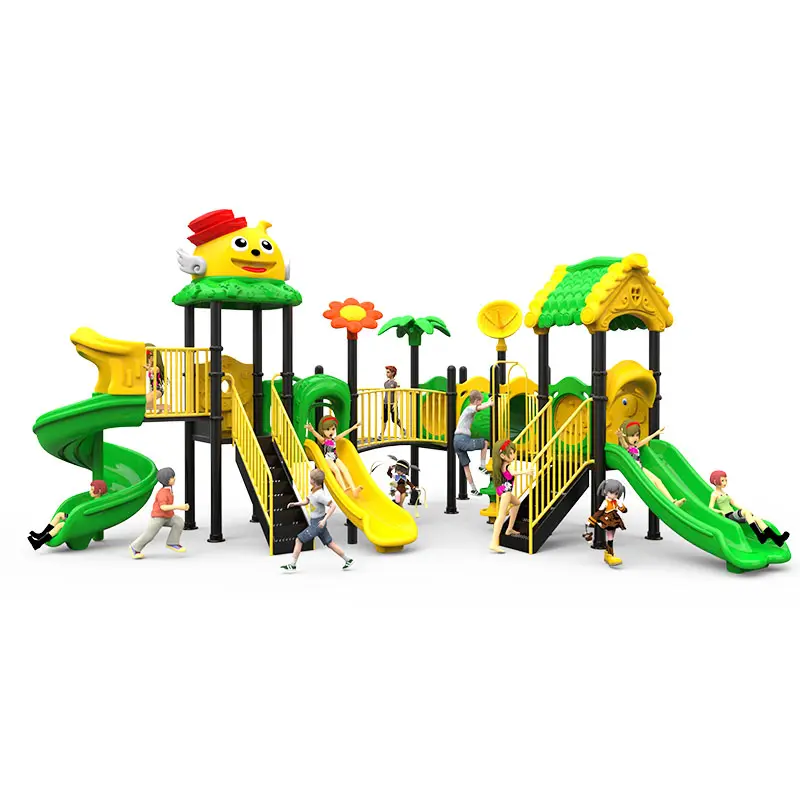 Mini playground de plástico LLDPE de alta qualidade para crianças, equipamento ao ar livre para parque de diversões