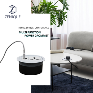Enchufe redondo de sobremesa con usb tipo c, multiconector oculto, toma de corriente de escritorio, gran oferta - Product Image 5