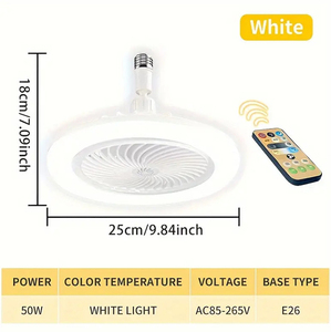 遥控吊扇智能静音吊扇发光二极管灯泡插座吊扇灯遥控器 - Product Image 3