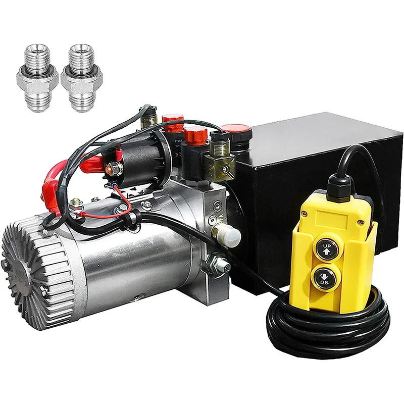 Unité d'alimentation 12V DC pompe hydraulique 20 pintes pompe hydraulique à simple effet pompe de remorque à benne basculante 3200 PSI unité d'alimentation hydraulique