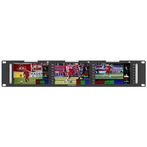 Feelworld T51 PLUS-H 5.5&quot; 2RU Rackmount Monitor Full HD 4K HDMI AV <strong>Input</strong> and <strong>Output</strong> 5inch Triple Monitor Rack - Product Image 5