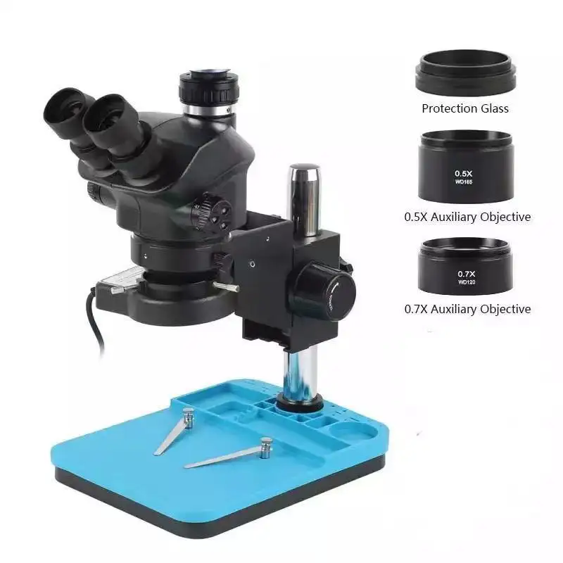 3.5x-50x Trinoculaire Reparatie Microscoop Set Voor Pcb Bga Reballling Stencil Pad