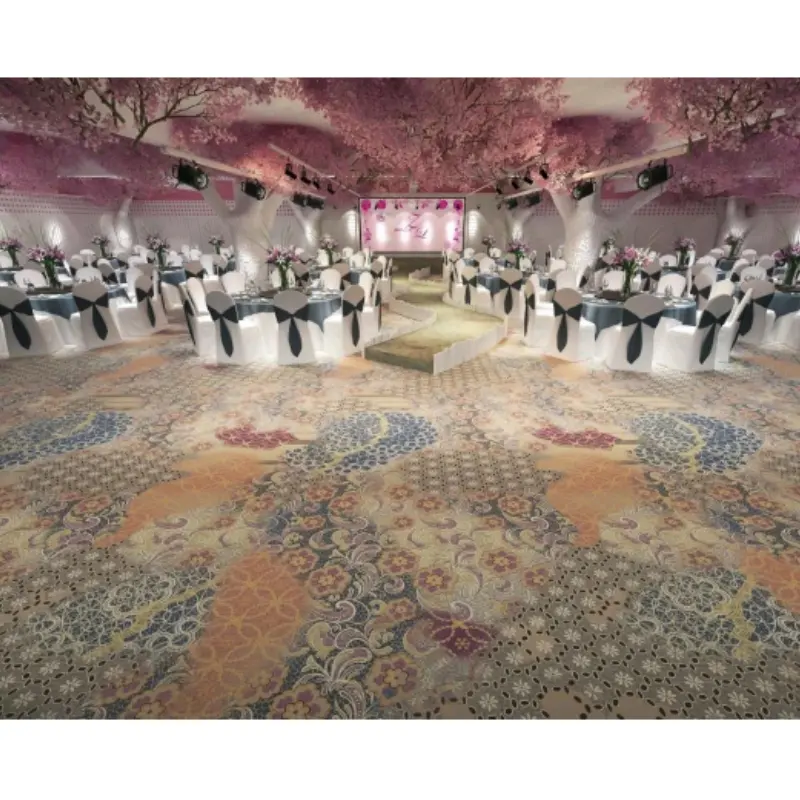 하이 퀄리티 중국어 인쇄 Akminster 카지노 시네마 호텔 연회장 침실 거실 양모 나일론 벽 카펫