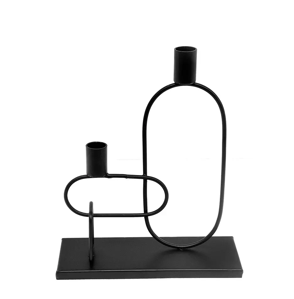 Portavelas de diseño único para cena, candelabro de hierro de la mejor calidad para decoración a precio barato