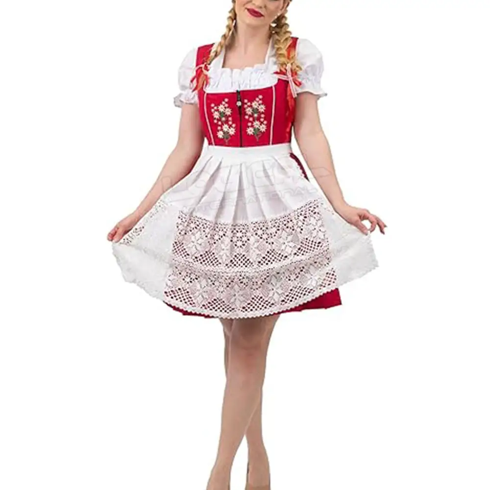 Dernier modèle de robe en dirndl bavaroise pour femme Robe en dirndl bavaroise légère pour femme OEM Service