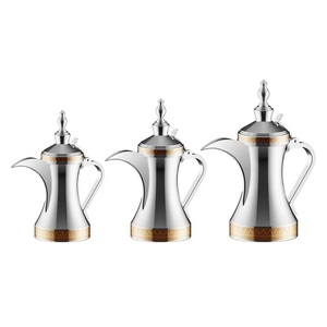 3 Set paslanmaz çelik arap Dallah zarif tasarım cilalı bitmiş restoran ve toptan kullanım için mükemmel - Product Image 5