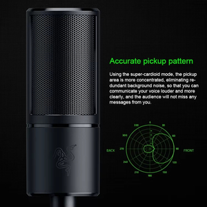Orijinal Razer Seiren X profesyonel canlı Program kablolu stüdyo mikrofonu USB arayüzü dijital mikrofon oyun mikrofon