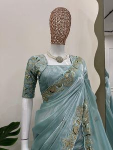 המכירה העליונה 100% בד פשתן טהור saree מעצב חדש בסגנון מסורתי הודי בלוק הדפסה למבוגרים מסיבות חתונה