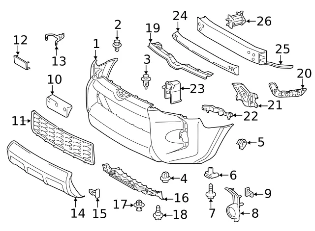 Kit de cubierta de parachoques delantero BAINEL 4Runner 2014 2015 2016 2017 2018 2019 2020 2021 2022 2023 OEM 5211935918 para Toyota