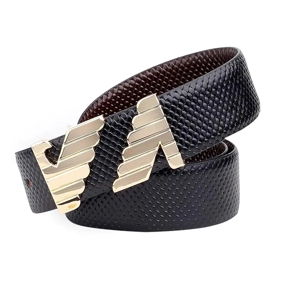 Precio de calidad superior Cinturones de cuero Precio más vendido Cinturón de cuero para hombres Nueva moda 100% Cinturón negro de cuero