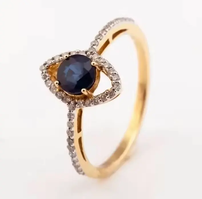 2024 модные ювелирные изделия Изящные кольца с сапфировым бриллиантом кольцо для женщин обручальные свадебные украшения набор бриллиантовые серьги-гвоздики модные