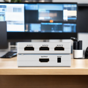 DTECH Conmutador HDMI de 3 puertos Conmutador HDMI de video y audio Salida 3 en 1 con control remoto IR