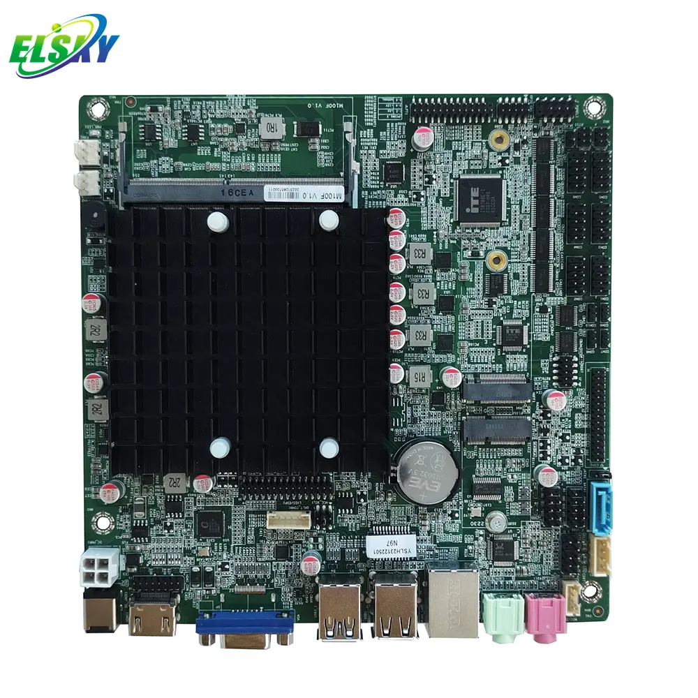 ELSKY Motherboard für Computer M100F mit Prozessor Alder Lake N100 N97 N305 DDR4 MAX 16G 2/6/10*COM VGA/DP HD_MI LVDS/EDP