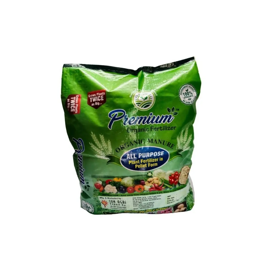 Pupuk organik bentuk pelet butir-butir alami yang diproduksi di India untuk pertanian Tersedia dengan harga terjangkau