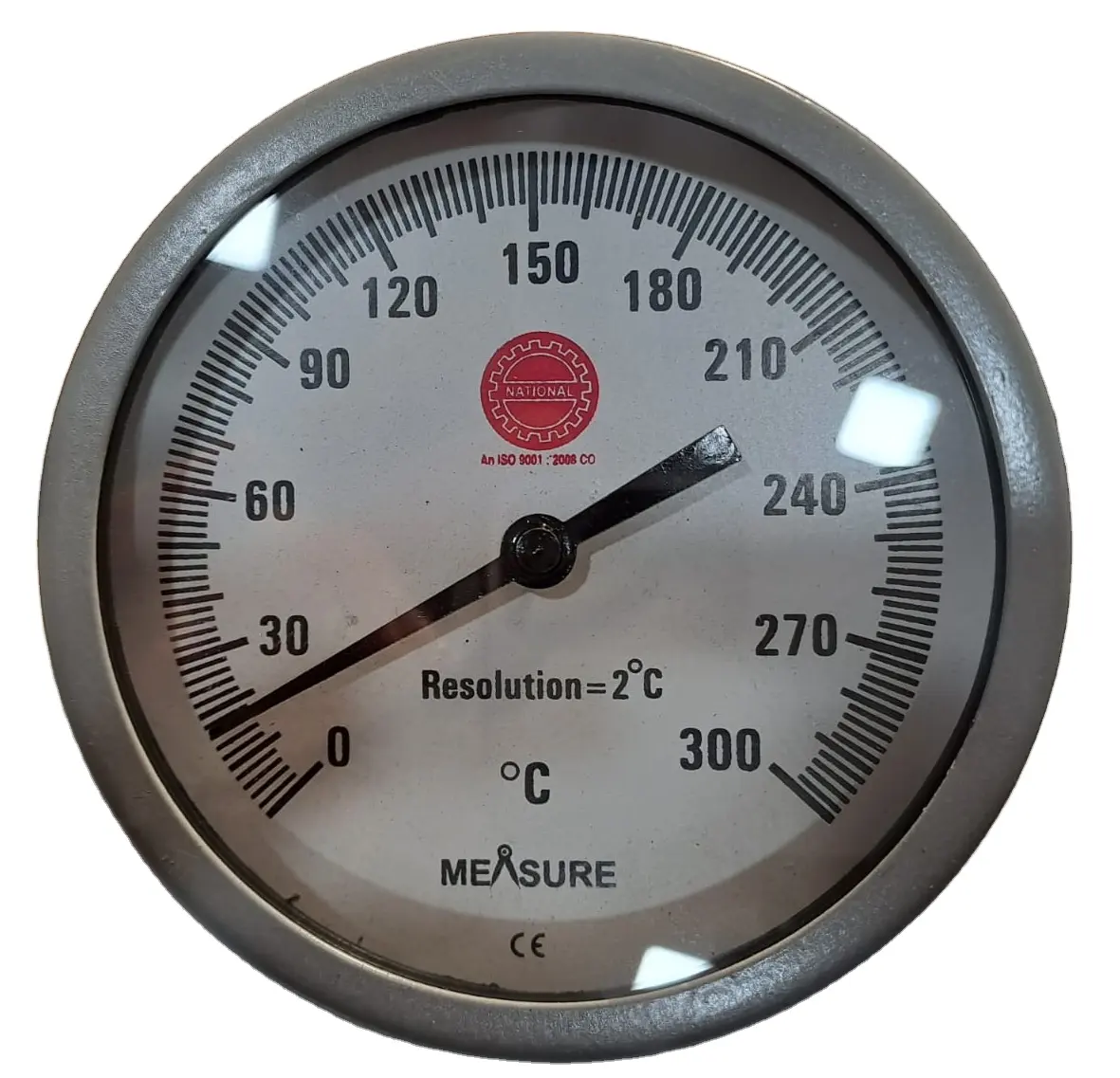 Premium Quality 4 inch Industrial Bimetal Thermometer Mild Steel Case Boiler Thermometer Available at Affordable Price