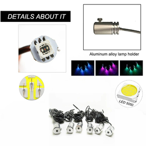 6m 5 In 1 App kontrol esnek Rgb Led araç İç atmosfer ışığı 12V renkli sensör El Neon uzaktan kumanda şerit işık - Product Image 3