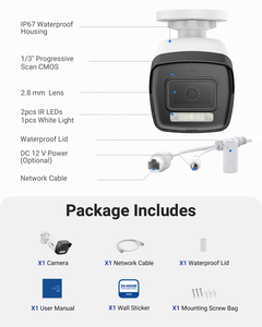 ANNKE 3K 5MP PoE Network Camera AI Smart H.265 IP67 Microphone Dual Light SD Card Outdoor Bullet PoE <strong>IP</strong> Camera - Product Image 6