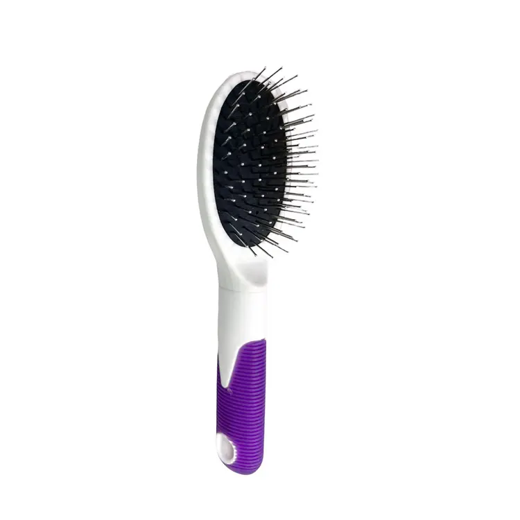 Taiwan Excellente Qualité En Plastique Pet Nettoyage Blanc Violet Petite Broche Brosse Chien Soins