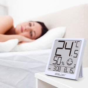 New Indoor Thermometer <strong>Hygrometer</strong> for Temperature and Humidity With Clock Function - Product Image 6