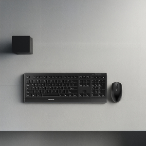 Combo de teclado y ratón inalámbricos recargables CHERRY B.UNLIMITED 3,0 originales en negro con etiquetado de teclas resistente a la abrasión - Product Image 5