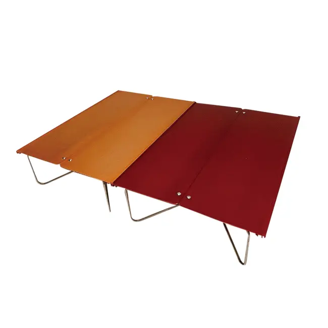 Table portable légère pliante, table de pique-nique de camp en aluminium pliable avec un sac pour l'extérieur, la randonnée, le sac à dos