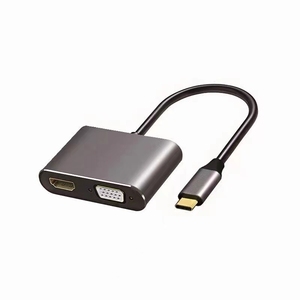 Adaptador 4 en 1 USB C HDMI tipo C a HDTV 4K VGA USB3.0 Convertidor de audio y video PD 87W Cargador rápido - Product Image 1