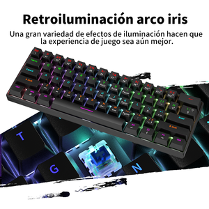 60% <strong>Keyboard</strong> 61 Keys Hot Swappable Mini Rgb Red Blue Switch Gaming Mechanical <strong>Keyboard</strong> for <strong>Computer</strong> Spanish Portuguese Layout - Product Image 5