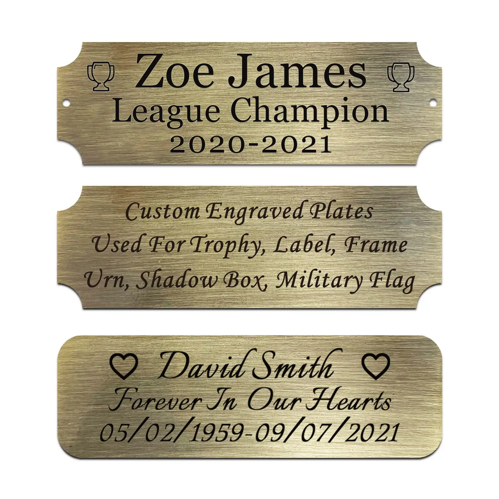 Bronze Placa De Nome Placa De Nome Personalizada Em Metal Com Qualidade Durável com acabamento elegante Placa De Nome Em Preços Acessíveis