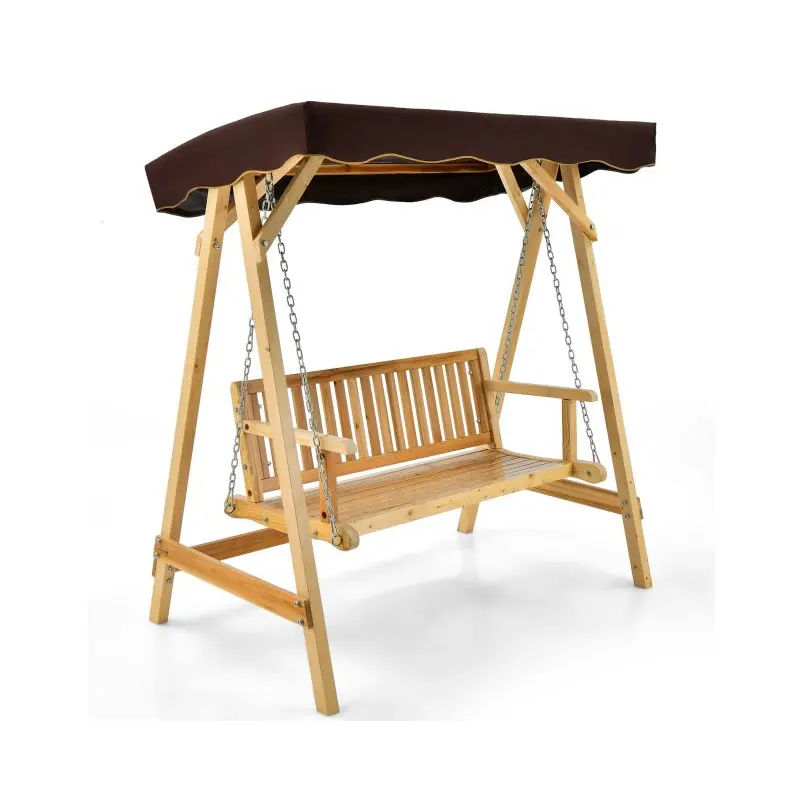 Hot Sale Outdoor Furniture - Wooden Swing Chairs Modern Design Solid Wood Patio Swings High quality from Vietnam