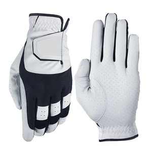Özel desen renkler Logo Golf eldiven erkekler sol elle yumuşak PU deri Premium Golf eldiven erkekler için