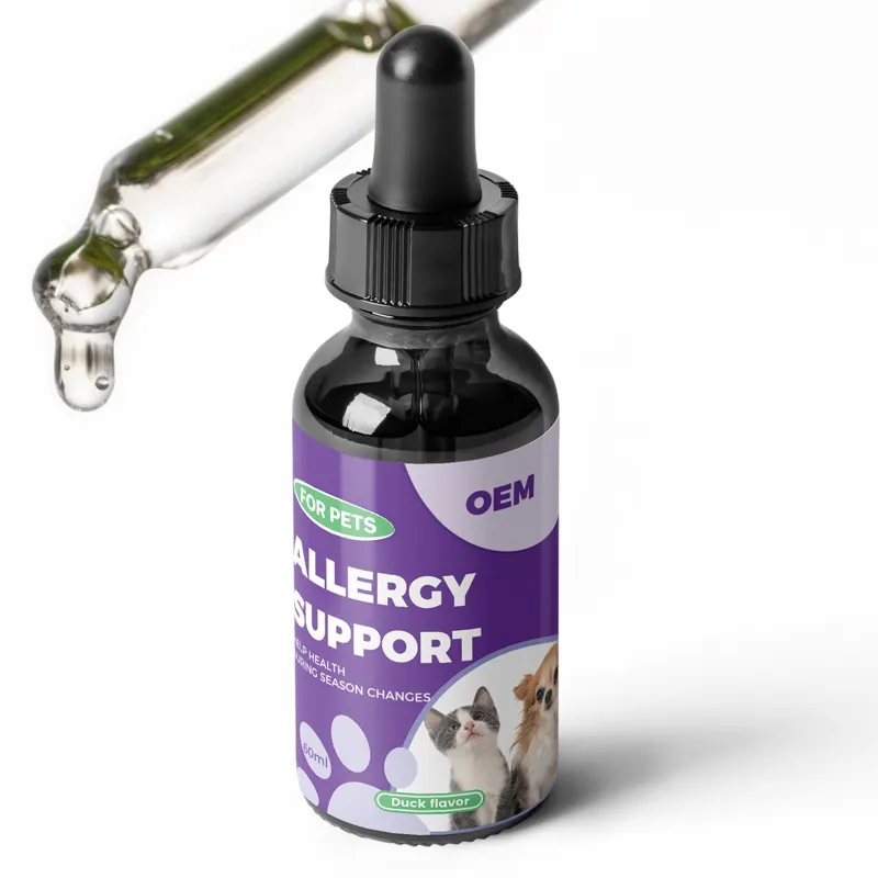 Alivio de alergias naturales Suplementos dietéticos para mascotas Gotas de antibióticos líquidos para la tos de las perreras y la infección de heridas en la piel