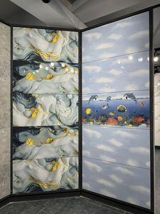 用600x1200尺寸的耐用时尚漆黑光泽瓷砖升级您的地板。