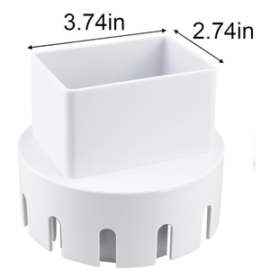 Gutter Downspout Adapter(2&quot; <strong>X</strong> 3&quot; Square Rain Gutter to Drain Pipe Adapter),Outdoor PVC <strong>Round</strong> Drain Pipe - Product Image 2