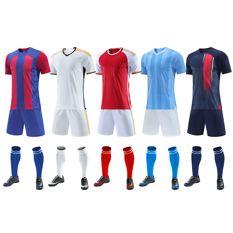 Jogo de kits de futebol uniforme masculino de futebol de clube de alta qualidade da Tailândia 2024-25